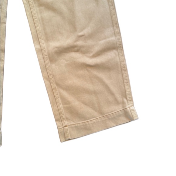 Top Shop co-ord straight leg casual trouser cargo in washed camel size US 6 NWT - Picture 4 of 11